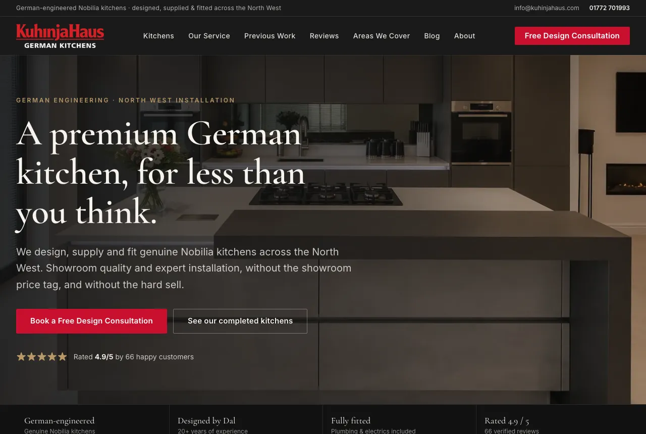 KuhinjaHaus premium kitchens website homepage