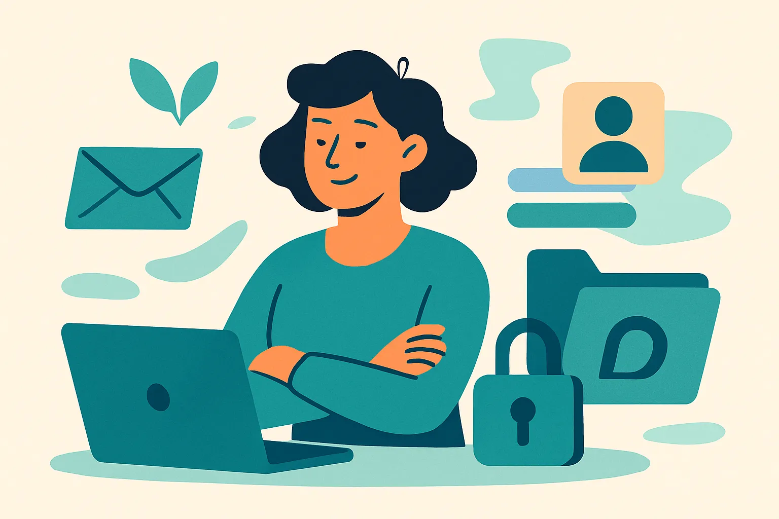 A tidy, secure digital workspace with email, files and accounts organised
