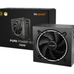 The image shows the retail cardboard box/packaging of a be quiet PURE POWER 13 M 750W Power Supply.