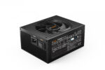 A black power supply with a black switch on the front and a label on the side with the brand name 'be quiet!' and the model number 'STRAIGHT POWER 12 1500W'.