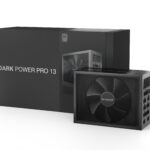 The image shows the retail cardboard box/packaging of the be quiet Dark Power Pro 13 1300W Power Supply.