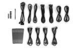 Various cables for be quiet! DARK POWER 14 1200W Power Supply laid out