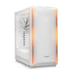 be quiet! DARK BASE 701 White PC Case with orange side lighting and front fan