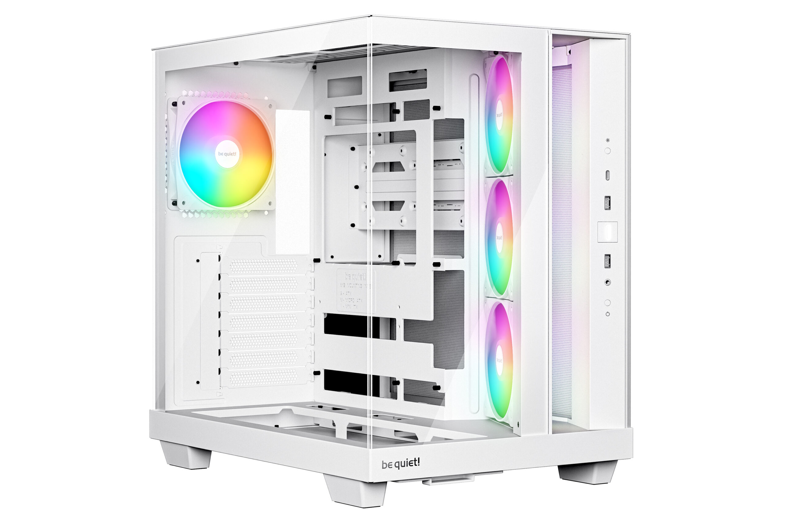 be quiet LIGHT BASE 500 LX White Case be quiet LIGHT BASE 500 LX White PC Case with RGB Fans and Transparent Side Panel
