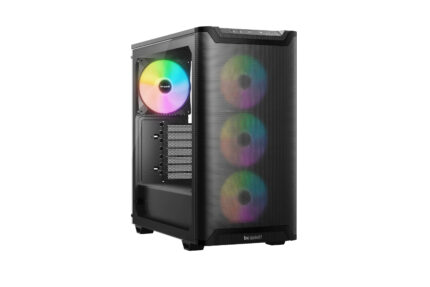 be quiet! PURE BASE 501 LX Black PC case with RGB fans and mesh front panel