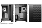 3D view of be quiet LIGHT BASE 500 LX Black PC Case dimensions