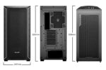 be quiet! Shadow Base 800 DX Black PC Case dimensions front rear side