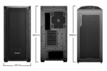 be quiet! Shadow Base 800 Black PC Case dimensions diagram