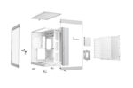 be quiet! LIGHT BASE 600 DX White PC Case exploded view (99 chars)