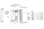 be quiet! Light Base 600 LX White PC Case exploded view