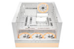 be quiet! LIGHT BASE 900 FX White PC Case interior with orange fans