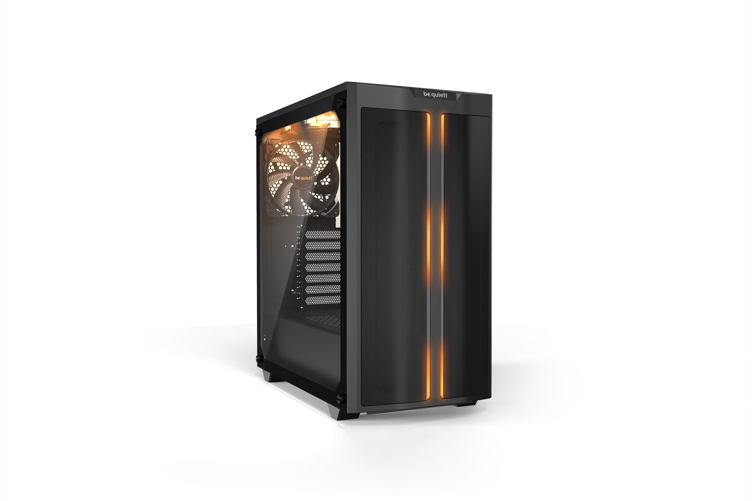 be quiet PURE BASE 500DX Black Case be quiet! PURE BASE 500DX Black PC Case with glass side and orange LED lighting