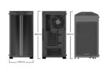 be quiet PURE BASE 500DX Black PC Case front/back/side views