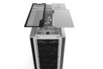 be quiet SILENT BASE 802 white window PC case panels removed interior visible (78 chars)