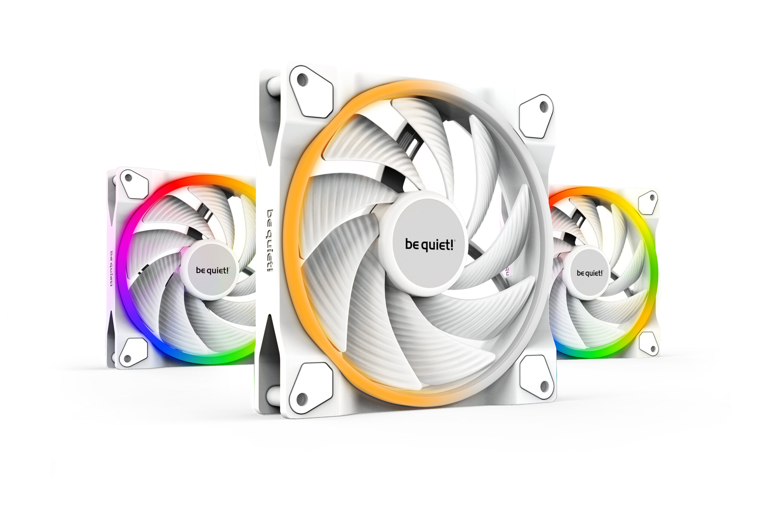 be quiet! LIGHT WINGS 140mm PWM HS 3 Pack White Fan Main be quiet! LIGHT WINGS 140mm PWM HS 3 Pack White Fan - Main view