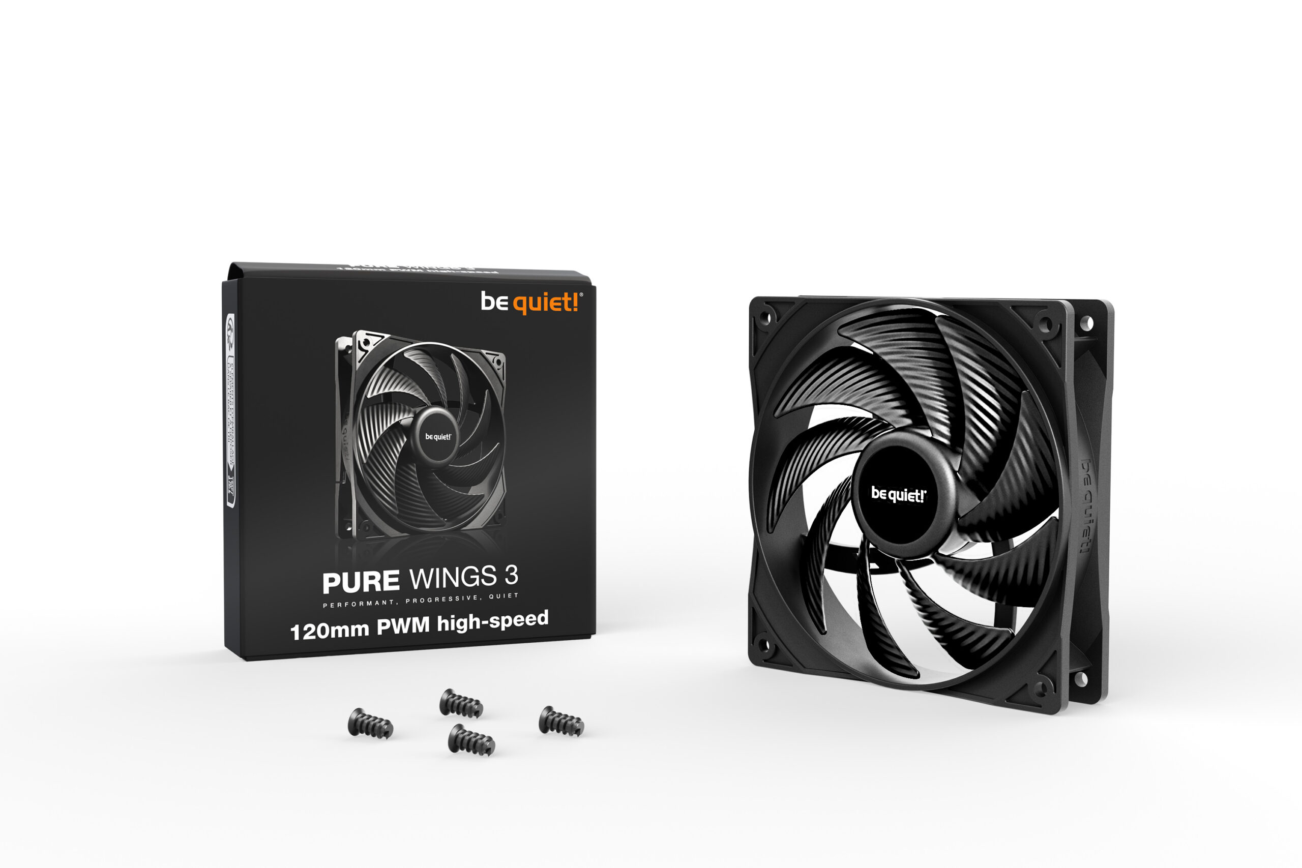 be quiet! PURE WINGS 3 120mm PWM HS Fan - Side view