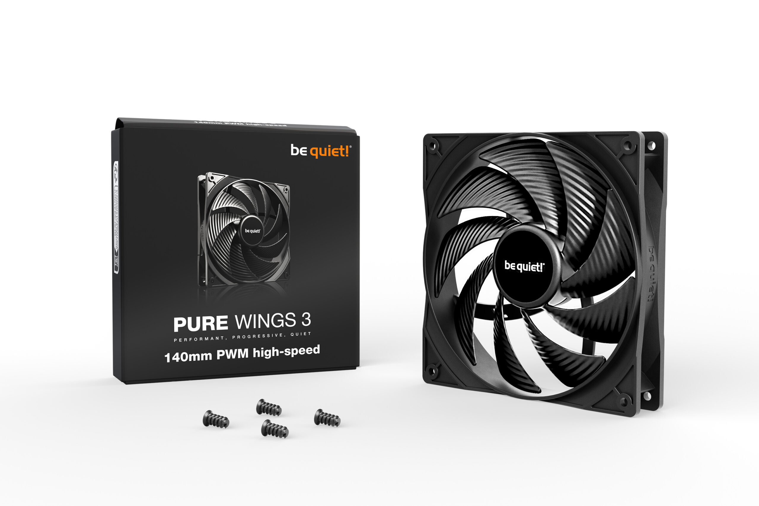 be quiet! PURE WINGS 3 140mm PWM HS Fan - Side view