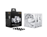 be quiet! PURE WINGS 3 120mm PWM Reverse White 3 Pack Fan - Side view