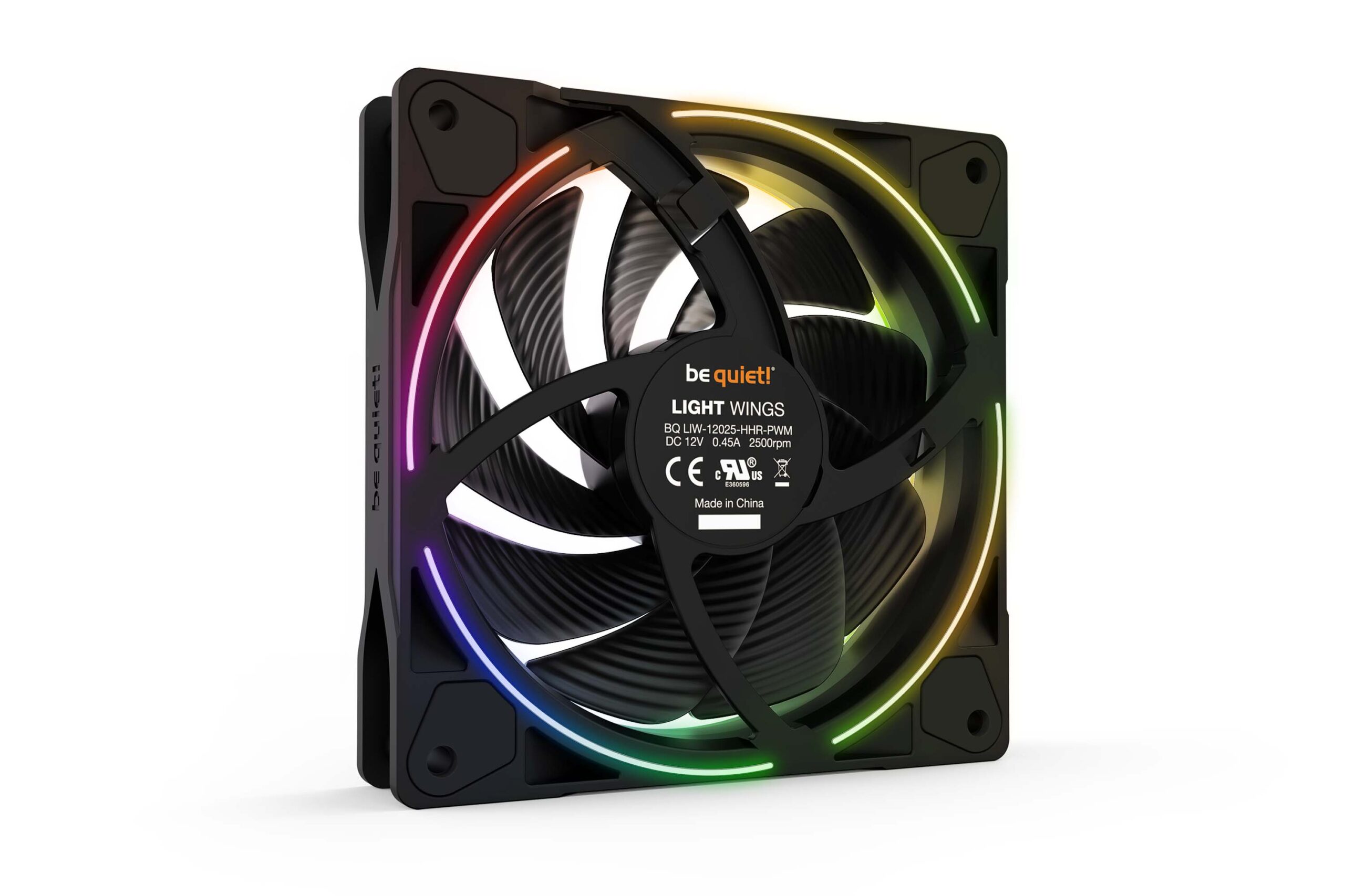 be quiet! LIGHT WINGS 120mm PWM high speed Fan - Angle view