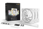 be quiet! LIGHT WINGS 120mm PWM HS 3 Pack White Fan - Angle view