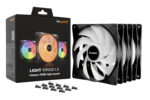 be quiet! LIGHT WINGS LX 140mm PWM HS 3 Pack Fan - Angle view