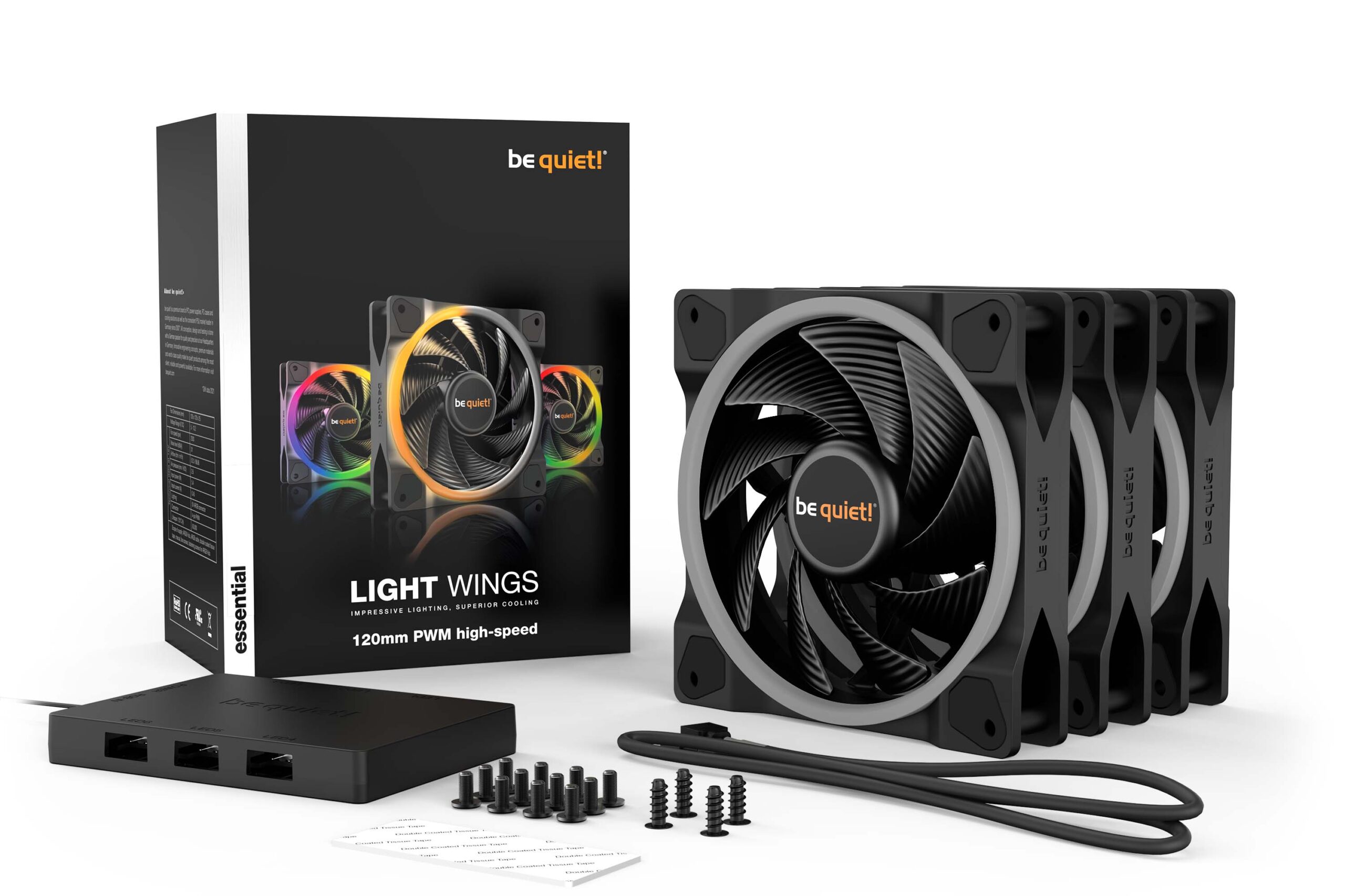 be quiet! LIGHT WINGS 120mm PWM HS 3 Pack Fan - Interior view