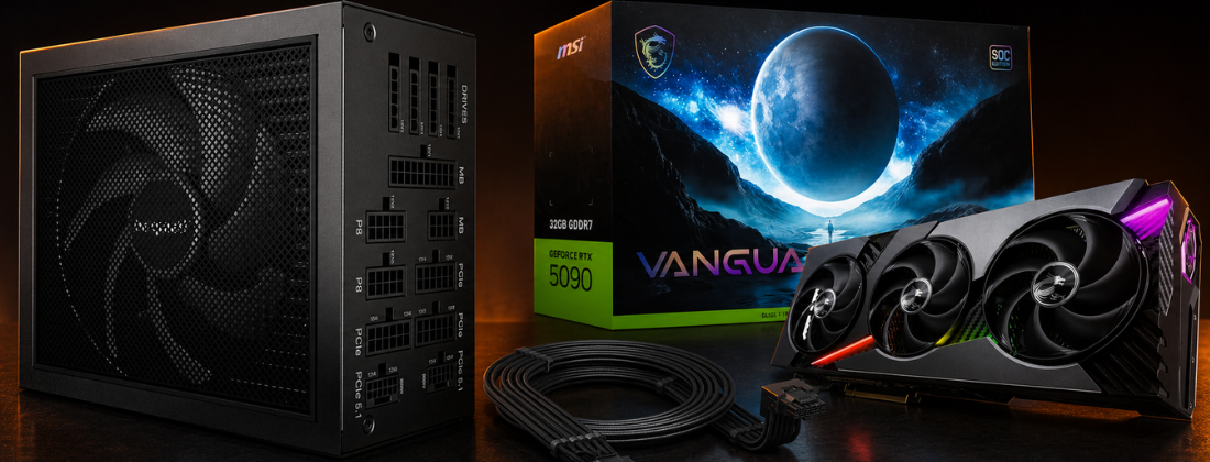 High-end gaming tech showcase composition