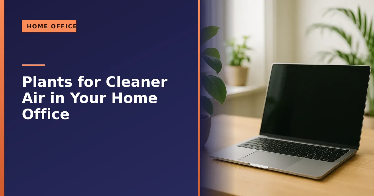Green houseplants around a laptop on a home office desk