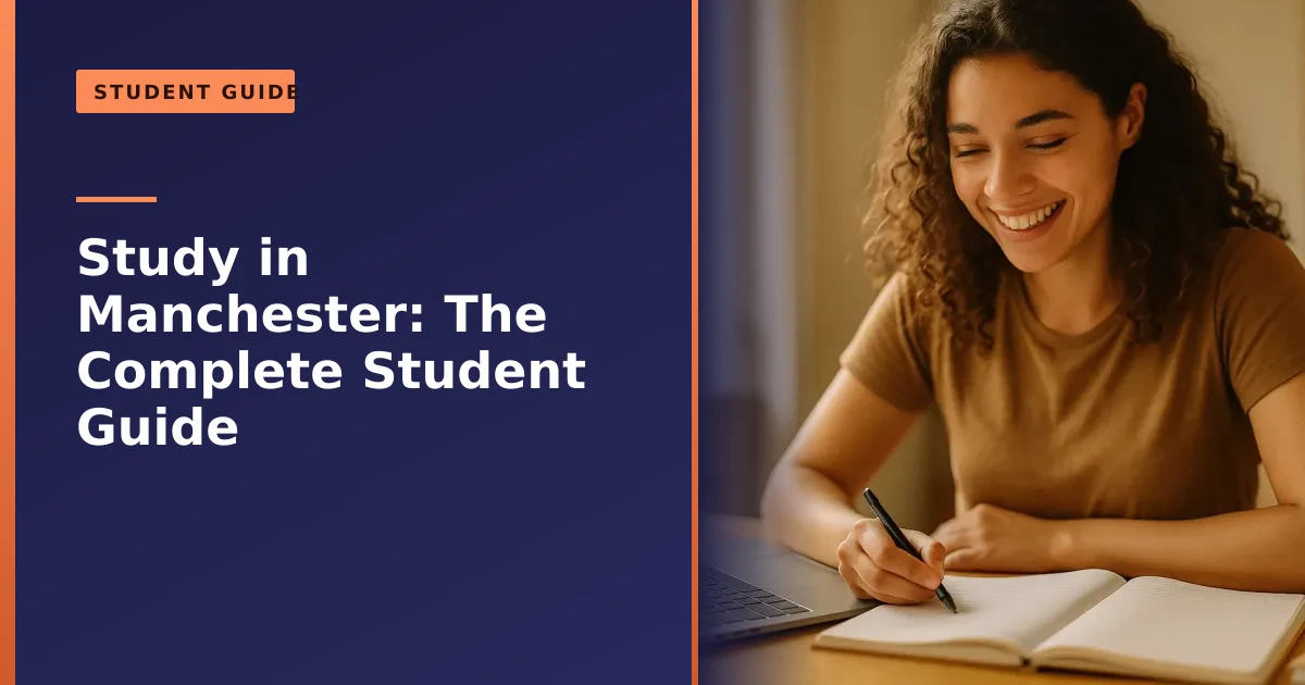 A student studying with a laptop