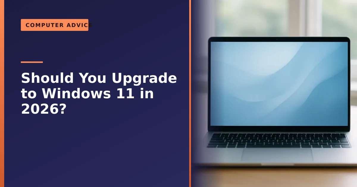 A laptop showing a clean modern Windows desktop